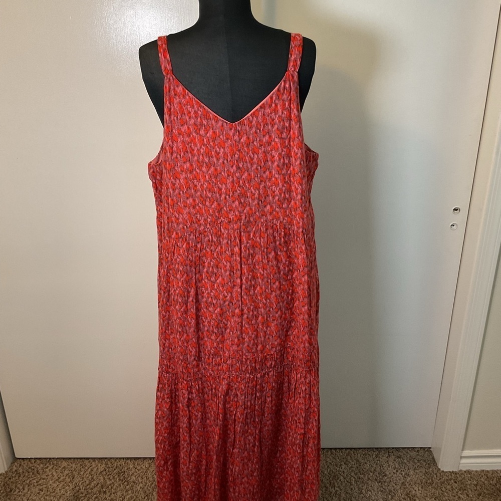 Joie Pink Tiered Maxi Sundress Women’s Size XXL Floral Resort Wear - Picture 12 of 12